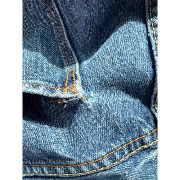 Paper Denim and Cloth Jeans Size 34 Denim Blue Distressed Fringe Hem Vintage - Picture 7 of 8